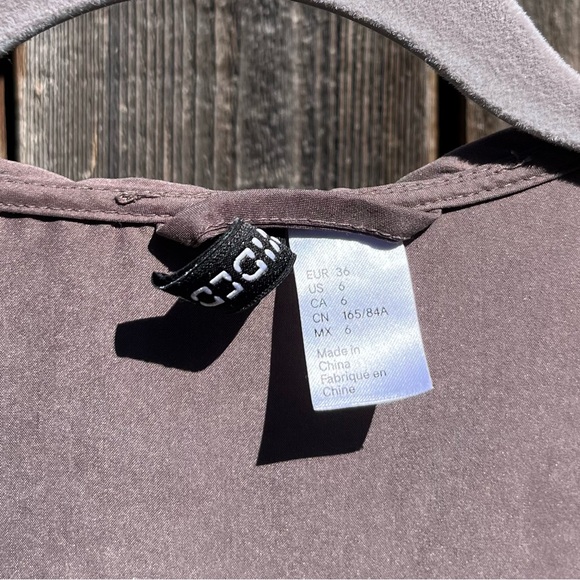 H&M Divided asymmetrical lightweight long zip up hooded trench coat size 6 - Picture 3 of 17